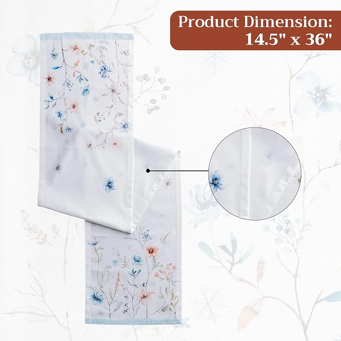 Maison d' Hermine Table Runner 100% Cotton 14.50" x 36" | Table Runners 36 - Image 7