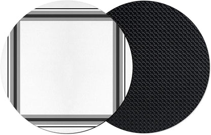 Black Gray Grid Coasters Set of 2, Absorbent Coasters by Unknown
