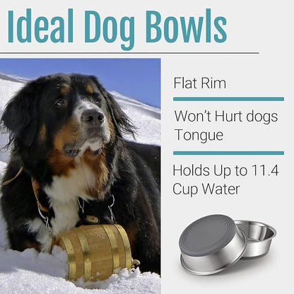 Nonslip Stainless Steel Dog Bowls, 11.4 US Cup, Dishwasher safe, Stackable - Image 4