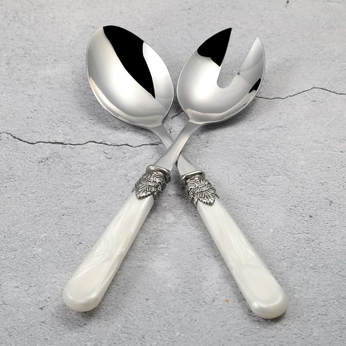 2-piece Salad Servers Stainless Steel Salad Serving Set Salad Fork and Spoon - Image 4