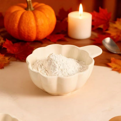 Pumpkin Ceramic Measuring Cups, 4-Piece Set, ⅓ & ¼ Cup Sizes, Baking & Cooking - Image 6