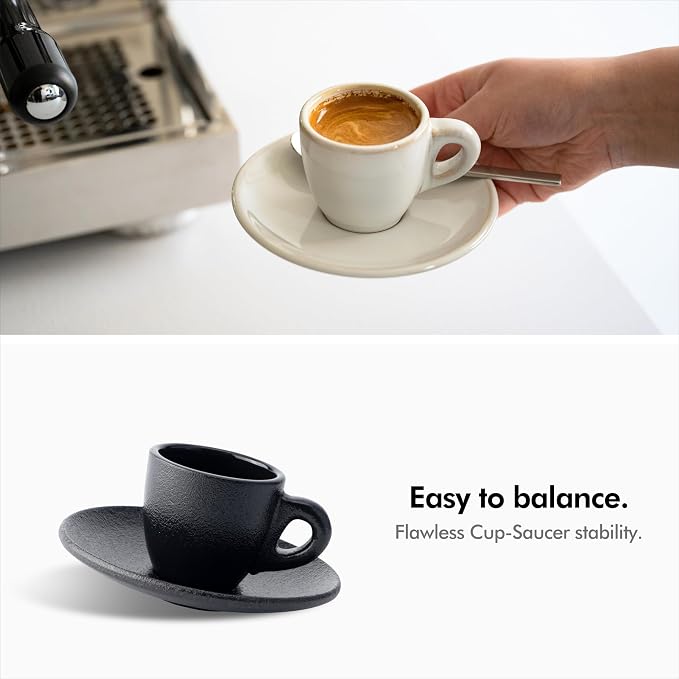 KIVY Stoneware Espresso Cups, 4-Piece Set - Image 4