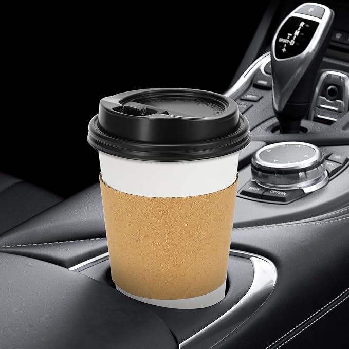 Lamosi 50 Pack 10 oz Disposable Coffee Cups - Image 5