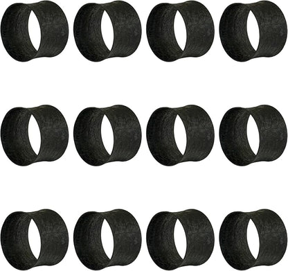 ITOS365 Black Napkin Rings Set of 12, Round Metal Napkin Ring Holder, Napkin - Image 2