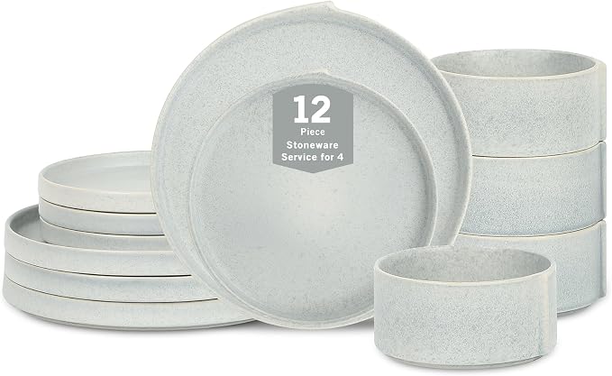 Stone Lain Bao 12-Piece Dinnerware Set Stoneware, Plates and Bowls Set by Unknown