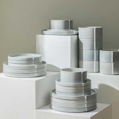 Stone Lain Bao 12-Piece Dinnerware Set Stoneware, Plates and Bowls Set - Image 3