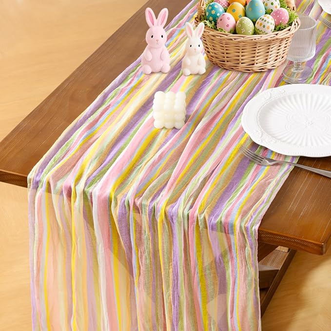 Cheesecloth Table Runner Summer Boho Wedding Shower Party Home Decor | Fall by Socomi