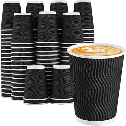 Lamosi 100 Pack Coffee Cups 12 oz, Disposable Paper Coffee Cups No Lids | by BuyNow