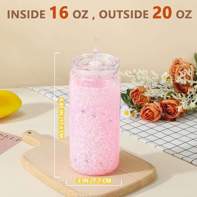 20 Oz Acrylic Snowglobe Tumbler Including Diy Kit, 4 Pack Pre-Drilled Double - Image 3