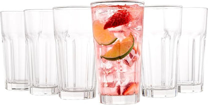 Vikko Drinking Glasses, 11 Ounce Glass Cups, Durable Glasses Drinking Set of 6 by Vikko