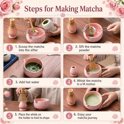 Buucup Matcha Whisk Set, Ceramic Matcha Kit - Image 5