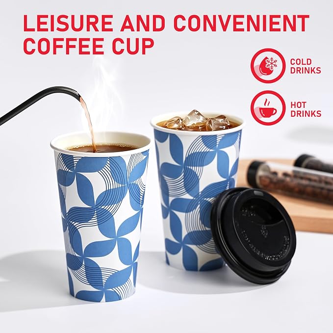 16 oz Disposable Paper Coffee Cups - Image 4