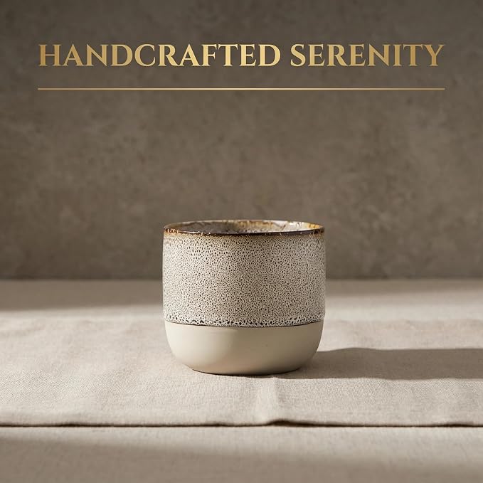 Ceramic Tea Cups 7oz Japanese Style Ceramic Tea Set, Tea Cup, Herbal Tea Coffee - Image 4
