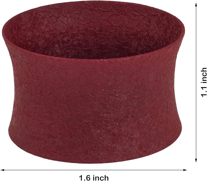 ITOS365 Red Napkin Rings Set of 12, Round Metal Napkin Ring Holder, Napkin - Image 6