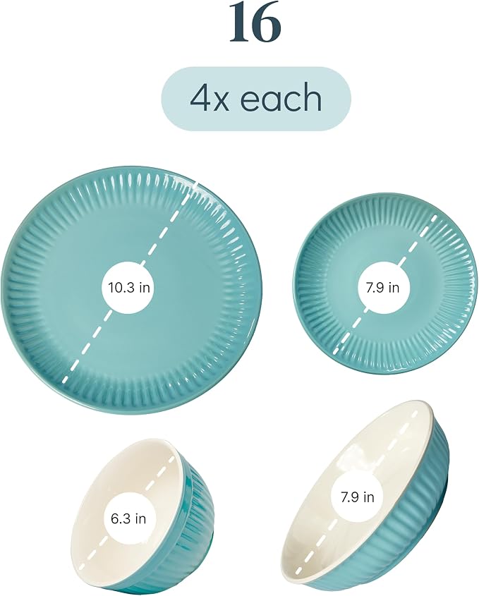 16 Piece Stoneware Dinnerware Set - Image 3