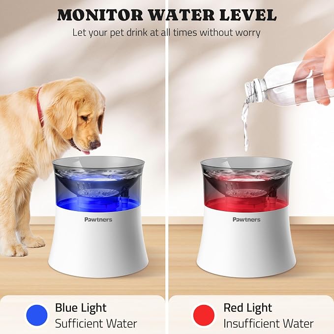 Pawtners 1 Gal/3.5L Dog Water Fountain, Elevated Dog Water Bowl Dispenser | - Image 7