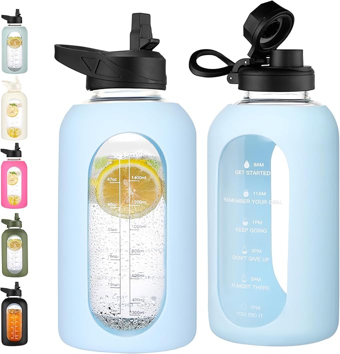 CIVAGO 64 oz Glass Water Bottle by CIVAGO