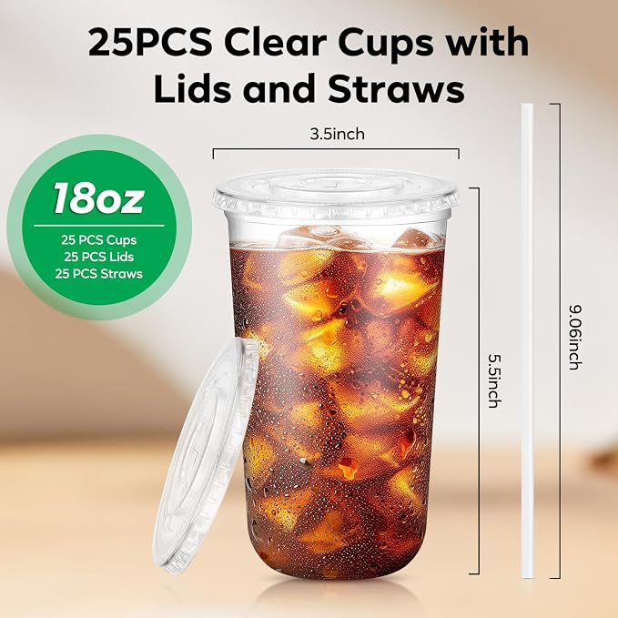 25 Pack 18 oz Plastic Cups - Image 4