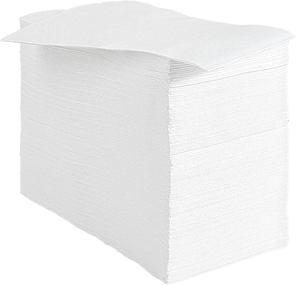 Vplus 200 Pack Premium Quality Guest Towels Disposable Dinner Napkins Soft, Absorbent, Party Napkins for Wedding Reception,Parties, Dinners or Catering Events，and Everyday Use (White, 200)