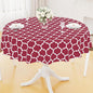 Smiry Round Plastic Table Cloth, Waterproof Vinyl Tablecloth with Flannel Backing for Round Tables, Wipeable & Spillproof for Dining, Camping, Indoor and Outdoor (60" Round, Burgundy)