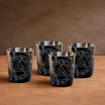 Handicrafts Home Viking Horn Shot Glasses Set of 8, Handmade Natural Ox Horn - Image 7