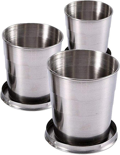 Guyuyii 3 Pcs Stainless Steel Collapsible Cups by Guyuyii