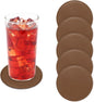 uxcell 5Pcs PU Leather Coasters, Dark Brown by uxcell