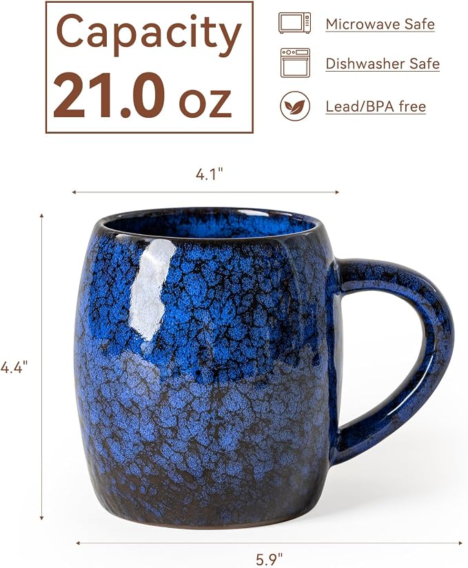 Cosmic Nebula Ceramic Coffee Mug - 21 oz Large Coffee Cup - Image 5