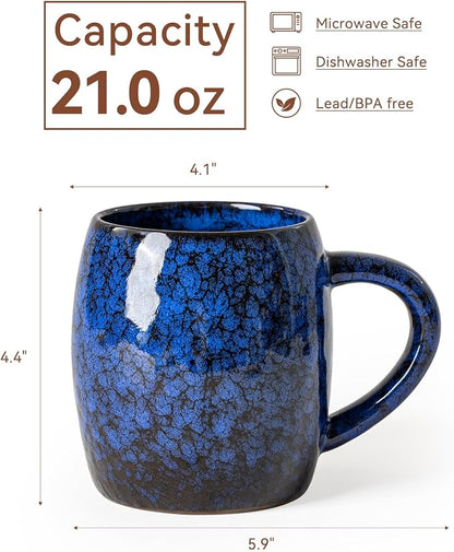 Cosmic Nebula Ceramic Coffee Mug - 21 oz Large Coffee Cup - Image 5