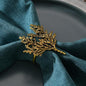 Gold Branch Napkin Rings Set of 6 by Lecrfung