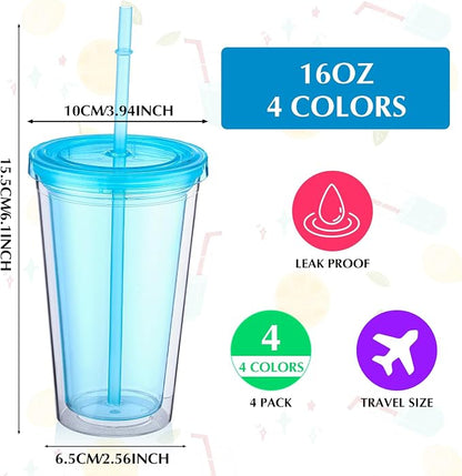 Nuogo 4 Pieces Insulated Double Wall Plastic Tumbler - Image 2