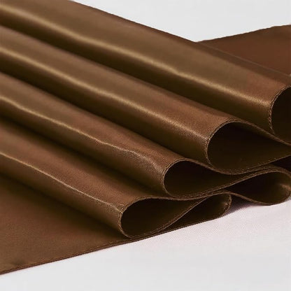 Satin Brown Table Runners 10 Pack 12 x 108 Inches Polyester - Image 4