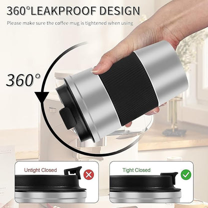 Insulated Travel Coffee Mug, Stainless Steel Coffee Cup - Image 4