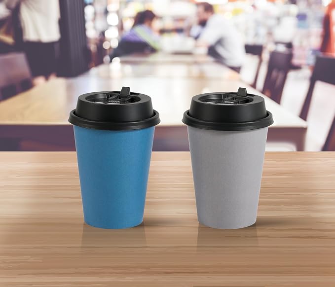 LITOPAK 100 Pack 12 oz Disposable Paper Coffee Cups - Image 8