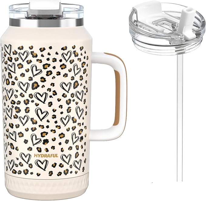 Hydraful 64 oz Tumbler with Handle and Straw by Hydraful