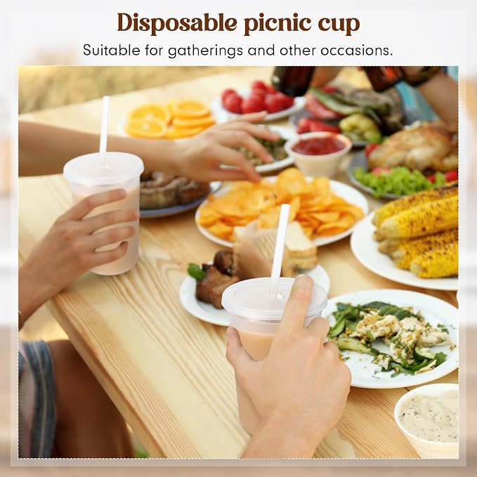 Lounsweer 30 Pcs Clear Reusable Cups - Image 6