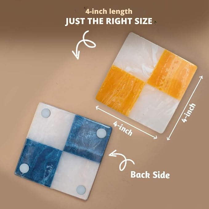 Folkulture Resin Coasters Set of 4 - Image 6