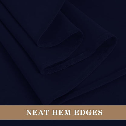 Fitable Navy Tablecloths for 6-8 Foot Tables, 6 Pack - 70 x 120 Inches - Reusable and Washable Table Clothes, Polyester Fabric Table Covers for Wedding, Party, Banquet