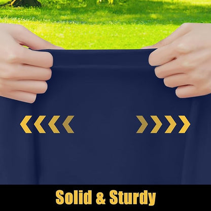 Smiry Rectangle Picnic Table Cloth, Waterproof Elastic Fitted Tablecloths for 4 Foot Tables, Washable Polyester Table Cover for Camping, Indoor and Outdoor (Navy, 30"x48")