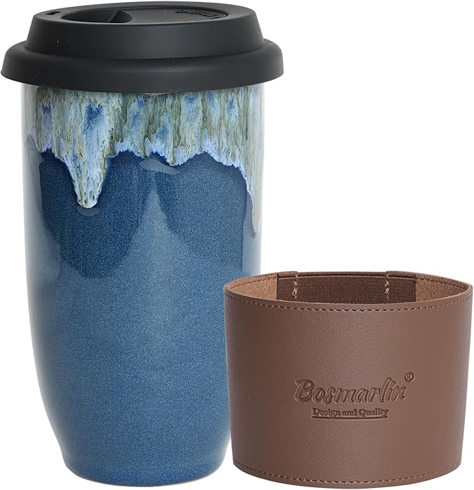 Bosmarlin Ceramic Travel Coffee Cup by Bosmarlin