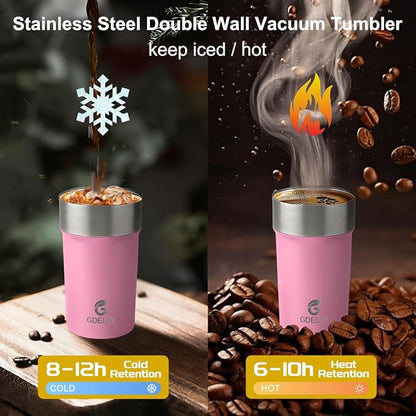 17oz Insulated Travel Coffee Mug, Stainless Steel Cup - Image 2