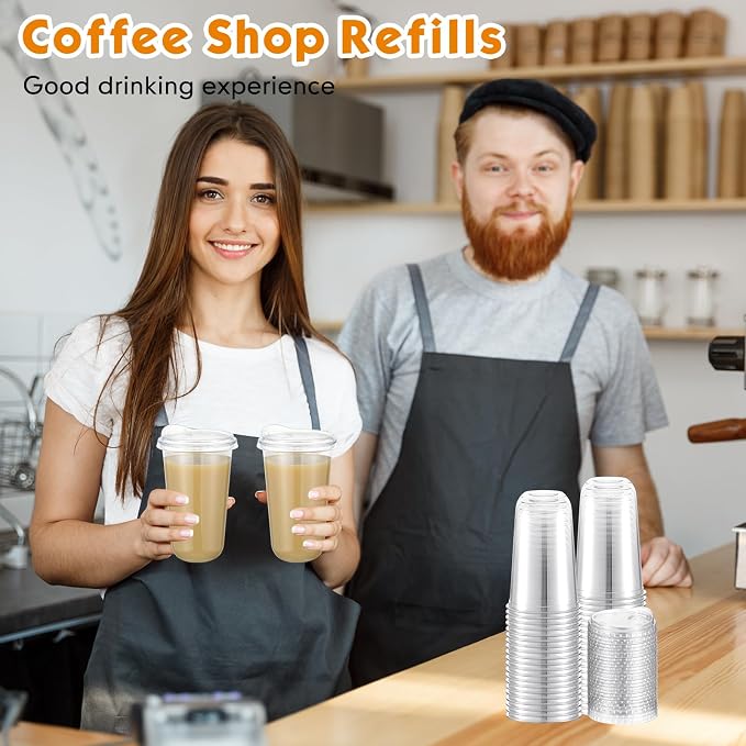 Baderke 50 Pcs Round Bottom Plastic Cups - Image 7