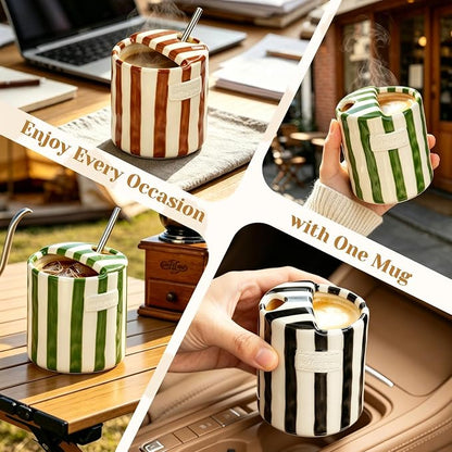 Ceramic Coffee Mug Novelty Ceramic Travel Mug Cute Espresso Cups To Go - Image 7