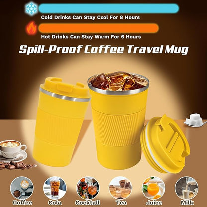 Vacuum Insulated Stainless Steel Travel Coffee Mug, Leak Proof Cup - Image 2