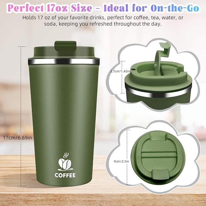 17oz Insulated Travel Coffee Mug - Image 2