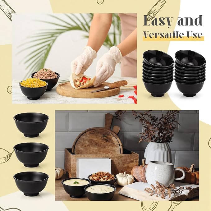 Tioncy 36 Pcs Bowls Set Unbreakable Dessert Soup Salad Bowls - Image 3