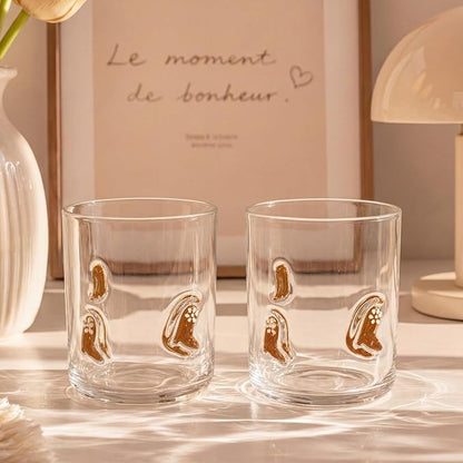 Skylety 2 Pack Icon Juice Glasses, 14 oz Stemless Glass Cups, Juice Cocktail - Image 3