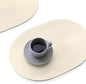 FunWheat Oval Braided Placemats Set of 8 Table Mats for Dining Tables Washable Heat Resistant Place Mats for Indoor Outdoor Use 12 x18 Inch(Oval Beige, 8pcs)