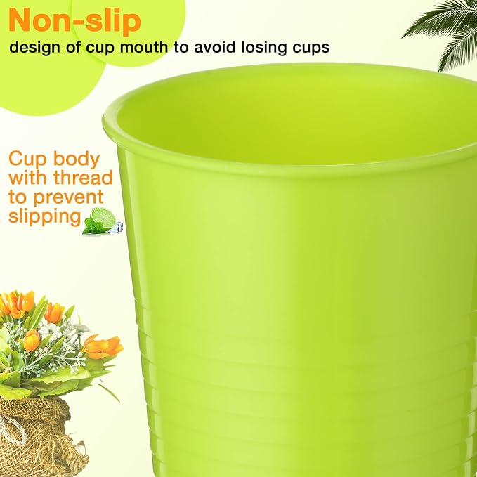 Suclain Set of 36 Colorful Reusable Plastic Cups 14 oz Kids Unbreakable - Image 2