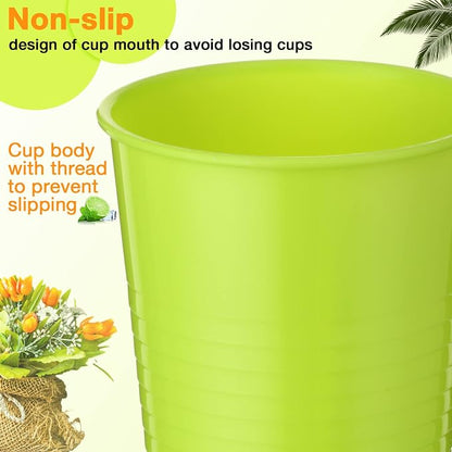 Suclain Set of 36 Colorful Reusable Plastic Cups 14 oz Kids Unbreakable - Image 2